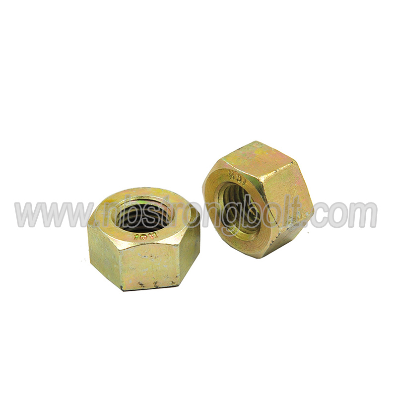 Heavy Hex Nut 2h Yellow Zinc Plated
