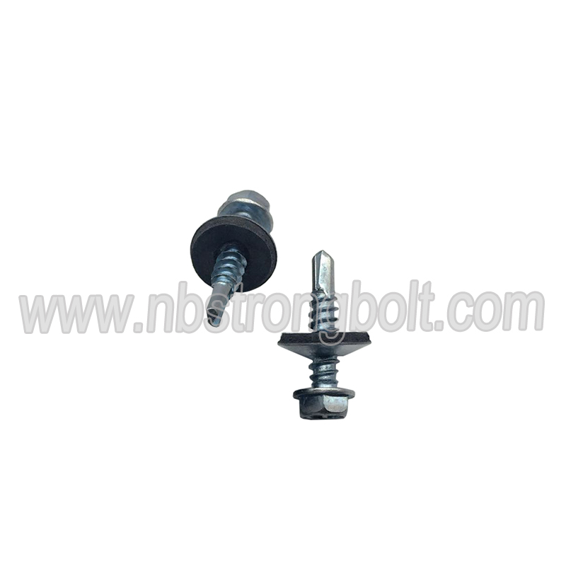 Hex. EPDM Self Drilling Screw with Zinc Plated